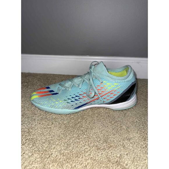 adidas X Speedportal.3 Indoor Soccer Shoes Clear Aqua/Blue/Solar Yellow US 7.5 - Picture 3 of 10